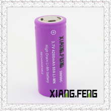 3.7V Xiangfeng 26650 4200mAh 60A Batterie au lithium rechargeable Imr Batterie rechargeable